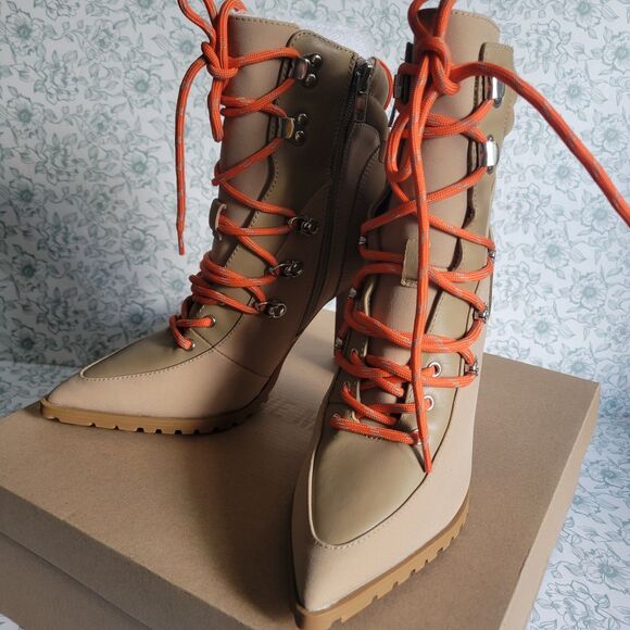 NIB Steve Madden Lace-Up Heeled Boot | 7.5 - Picture 3 of 9